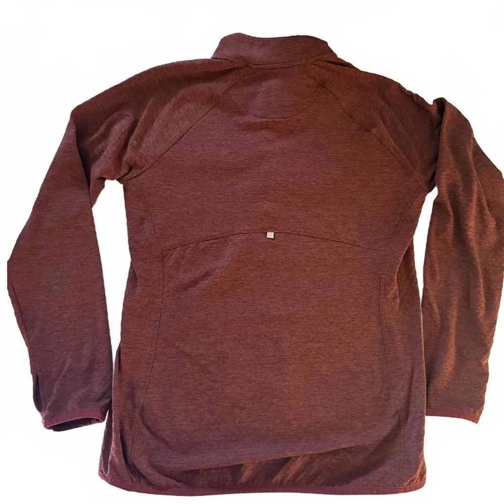 LL Bean Women's Adventure Grid Fleece 1/4 Zip Pullover womens Size S Reg. Maroon